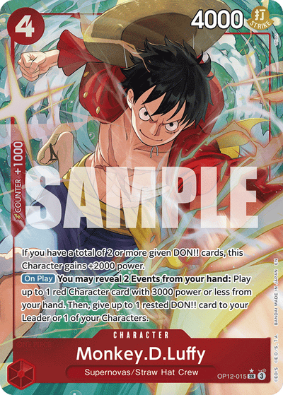 Monkey.D.Luffy OP12-015 (Parallel 1) Legacy of the Master One Piece Karte