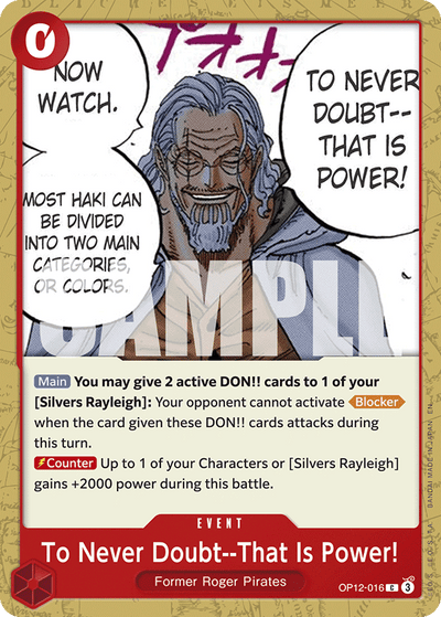 To Never Doubt--That Is Power! OP12-016 Legacy of the Master One Piece Karte