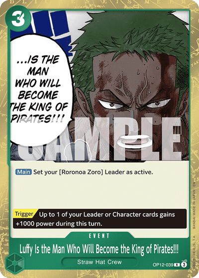 Luffy Is the Man Who Will Become the King of Pirates!!! OP12-039 Legacy of the Master One Piece Karte