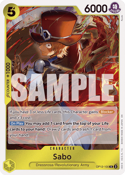 Sabo OP12-100 Legacy of the Master One Piece Karte