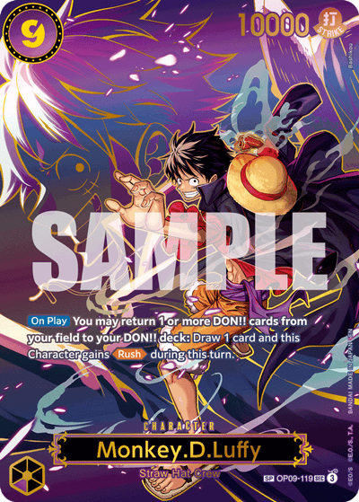 Monkey.D.Luffy OP09-119 (Parallel 3) Carrying On His Will One Piece Karte