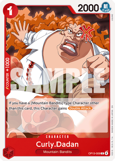 Curly.Dadan OP13-009 Carrying On His Will One Piece Karte