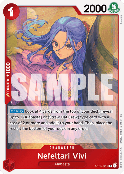 Nefeltari Vivi OP13-012 Carrying On His Will One Piece Karte