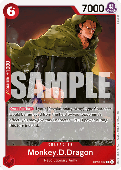 Monkey.D.Dragon OP13-017 Carrying On His Will One Piece Karte