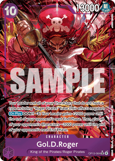 Gol.D.Roger OP13-064 (Parallel 1) Carrying On His Will One Piece Karte