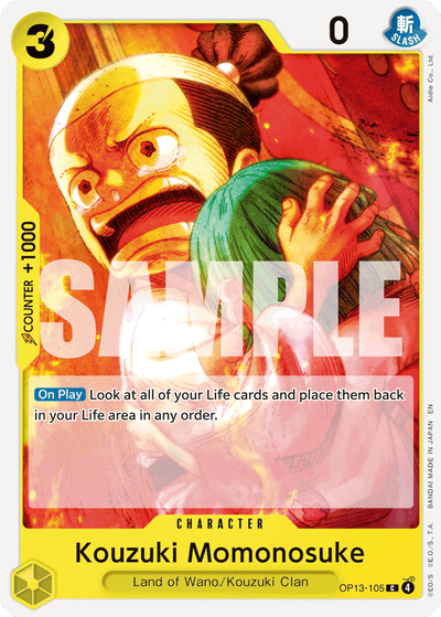Kouzuki Momonosuke OP13-105 Carrying On His Will One Piece Karte