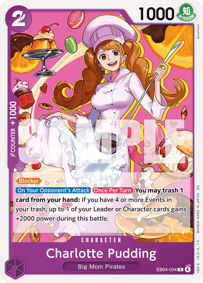Charlotte Pudding EB04-034 The Azure Sea's Seven One Piece Karte