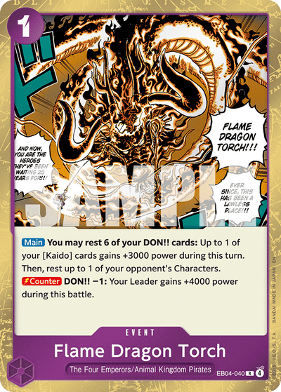 Flame Dragon Torch EB04-040 The Azure Sea's Seven One Piece Karte