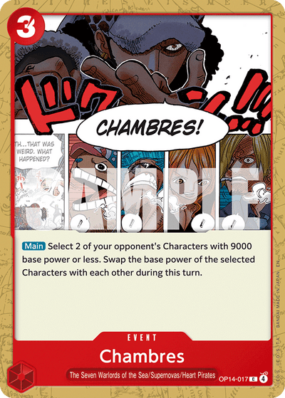 Chambres OP14-017 The Azure Sea's Seven One Piece Karte