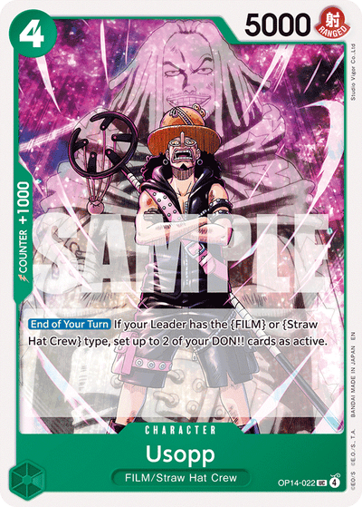 Usopp OP14-022 The Azure Sea's Seven One Piece Karte