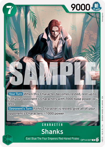 Shanks OP14-027 The Azure Sea's Seven One Piece Karte