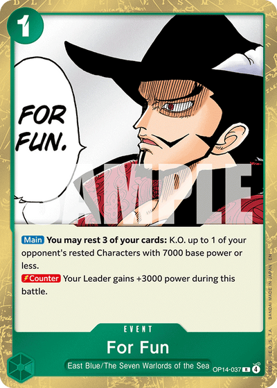 For Fun OP14-037 The Azure Sea's Seven One Piece Karte