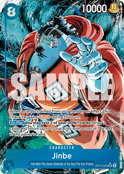 Jinbe OP14-049 (Parallel 1) The Azure Sea's Seven One Piece Karte