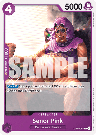 Senor Pink OP14-065 The Azure Sea's Seven One Piece Karte