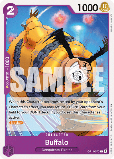 Buffalo OP14-070 The Azure Sea's Seven One Piece Karte