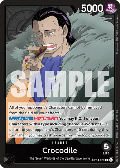 Crocodile OP14-079 The Azure Sea's Seven One Piece Karte