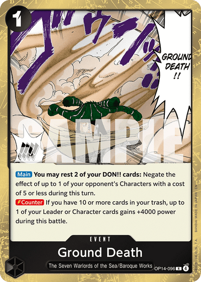 Ground Death OP14-096 The Azure Sea's Seven One Piece Karte