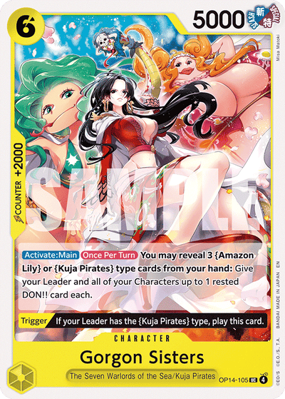 Gorgon Sisters OP14-105 The Azure Sea's Seven One Piece Karte