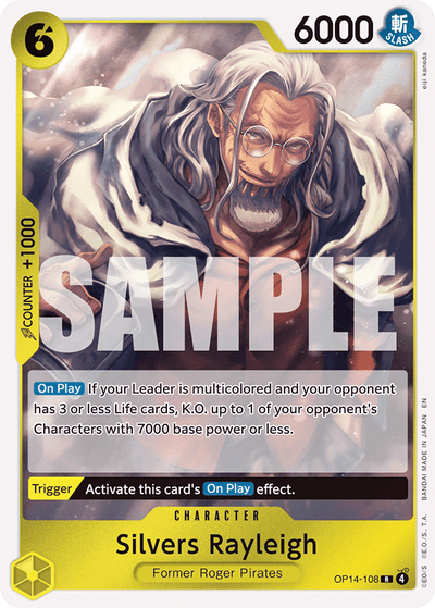 Silvers Rayleigh OP14-108 The Azure Sea's Seven One Piece Karte