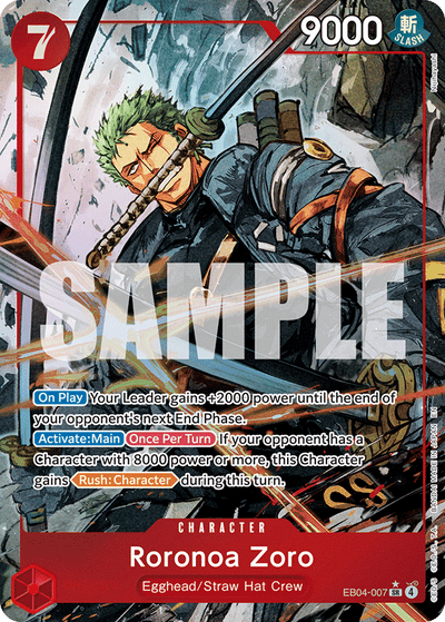 Roronoa Zoro EB04-007 (Parallel 1) Adventure on Kami's Island One Piece Karte
