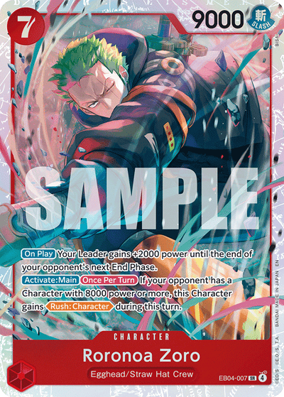 Roronoa Zoro EB04-007 Adventure on Kami's Island One Piece Karte