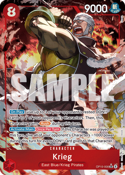 Krieg OP15-008 (Parallel 1) Adventure on Kami's Island One Piece Karte