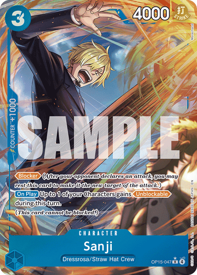 Sanji OP15-047 (Parallel 1) Adventure on Kami's Island One Piece Karte