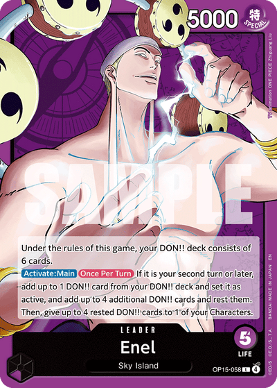 Enel OP15-058 Adventure on Kami's Island One Piece Karte