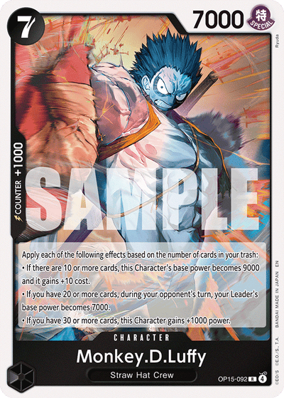 Monkey.D.Luffy OP15-092 Adventure on Kami's Island One Piece Karte