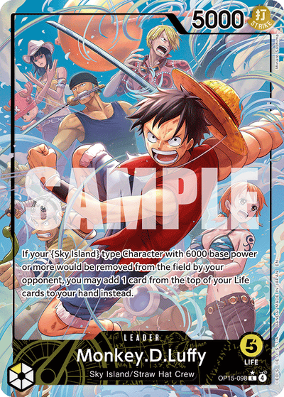 Monkey.D.Luffy OP15-098 (Parallel 1) Adventure on Kami's Island One Piece Karte