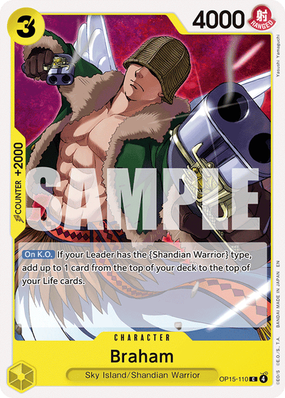 Braham OP15-110 Adventure on Kami's Island One Piece Karte