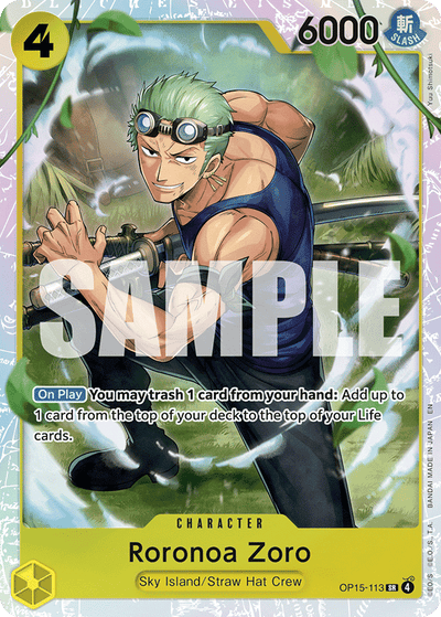 Roronoa Zoro OP15-113 Adventure on Kami's Island One Piece Karte