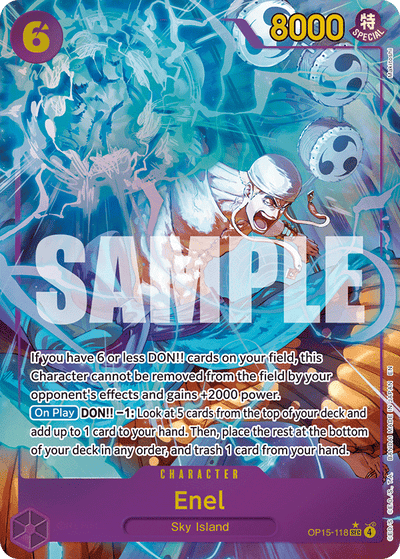Enel OP15-118 (Parallel 1) Adventure on Kami's Island One Piece Karte