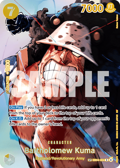 Bartholomew Kuma EB04-054 (Parallel 1) The Time of Battle One Piece Karte