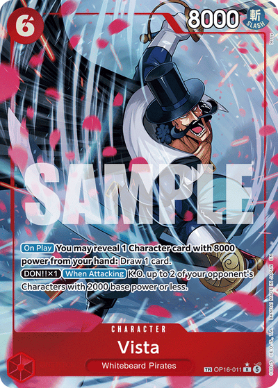 Vista OP16-011 (Parallel 1) The Time of Battle One Piece Karte