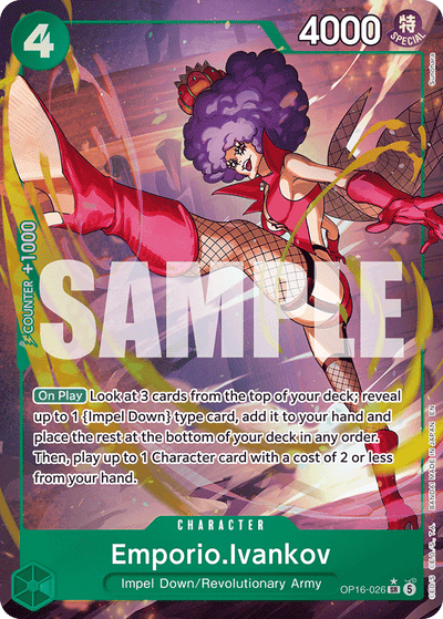 Emporio.Ivankov OP16-026 (Parallel 1) The Time of Battle One Piece Karte