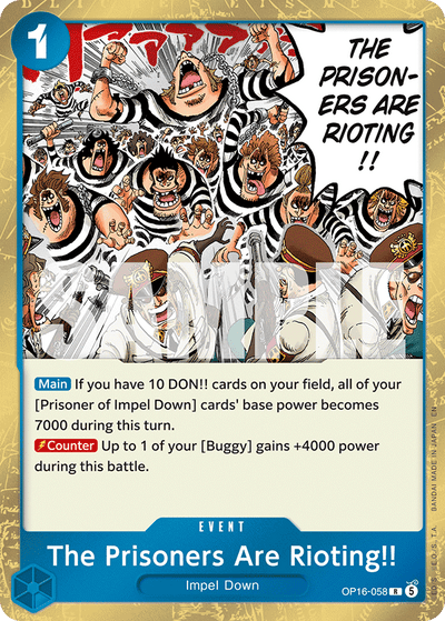 The Prisoners Are Rioting!! OP16-058 The Time of Battle One Piece Karte