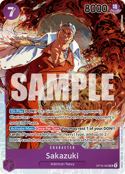 Sakazuki OP16-065 The Time of Battle One Piece Karte