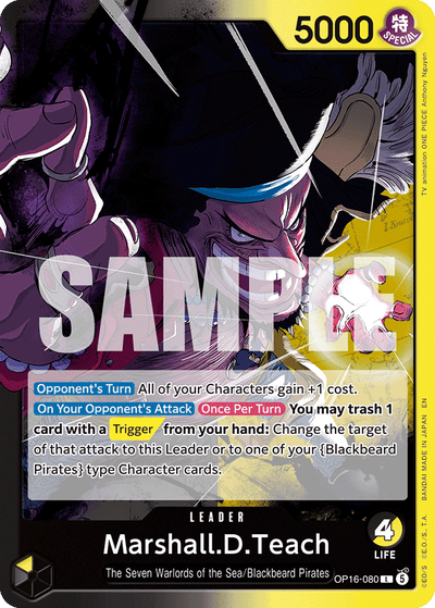 Marshall.D.Teach OP16-080 The Time of Battle One Piece Karte