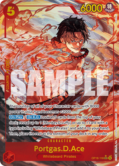 Portgas.D.Ace OP16-118 (Parallel 1) The Time of Battle One Piece Karte