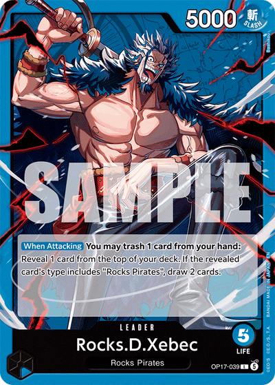Rocks.D.Xebec OP17-039 The World's Strongest Warriors One Piece Karte