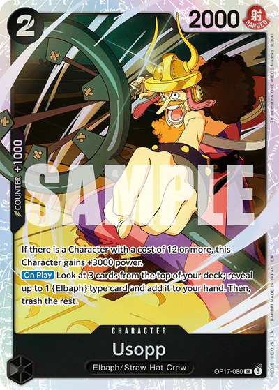 Usopp OP17-080 The World's Strongest Warriors One Piece Karte