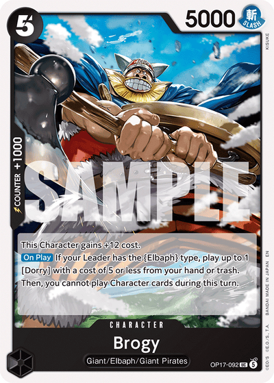 Brogy OP17-092 The World's Strongest Warriors One Piece Karte