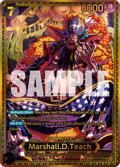 Marshall.D.Teach ST27-005 (Parallel 1) The World's Strongest Warriors One Piece Karte