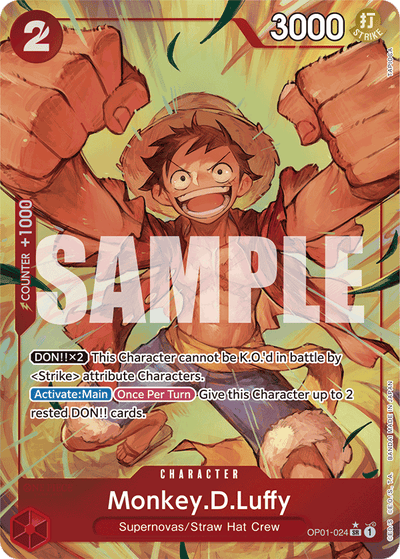 Monkey.D.Luffy OP01-024 (Parallel 3) One Piece Card The Best One Piece Karte