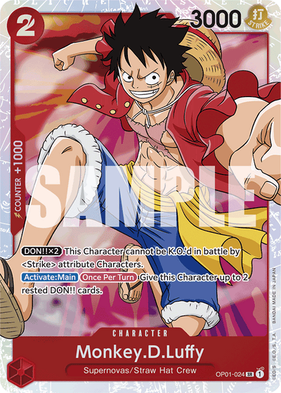 Monkey.D.Luffy OP01-024_r1 One Piece Card The Best One Piece Karte