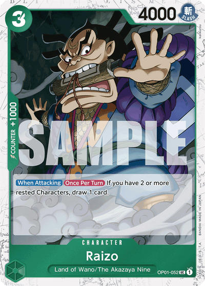 Raizo OP01-052 (Parallel 3) One Piece Card The Best One Piece Karte