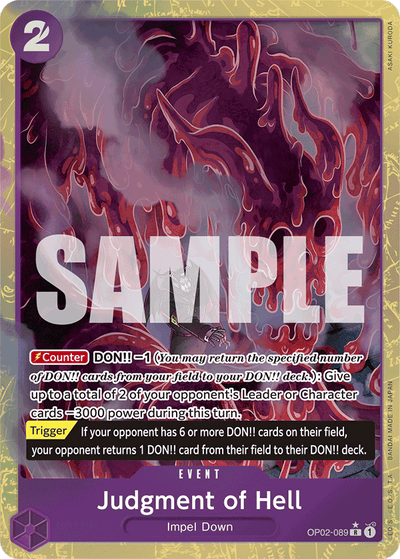 Judgment of Hell OP02-089 (Parallel 4) One Piece Card The Best One Piece Karte