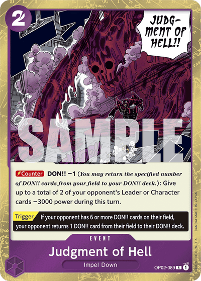 Judgment of Hell OP02-089_r1 One Piece Card The Best One Piece Karte