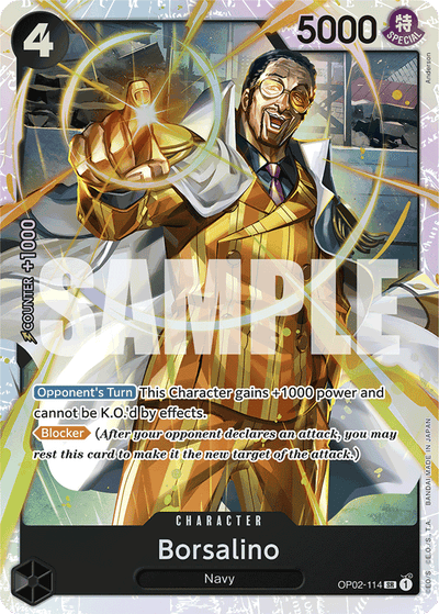 Borsalino OP02-114_r1 One Piece Card The Best One Piece Karte